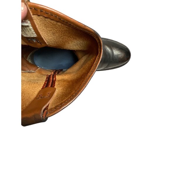 Vtg. Mason Boot Brown Leather Cowboy Boots Rugged Western Style Mens Sz 8.5 D - Picture 6 of 9